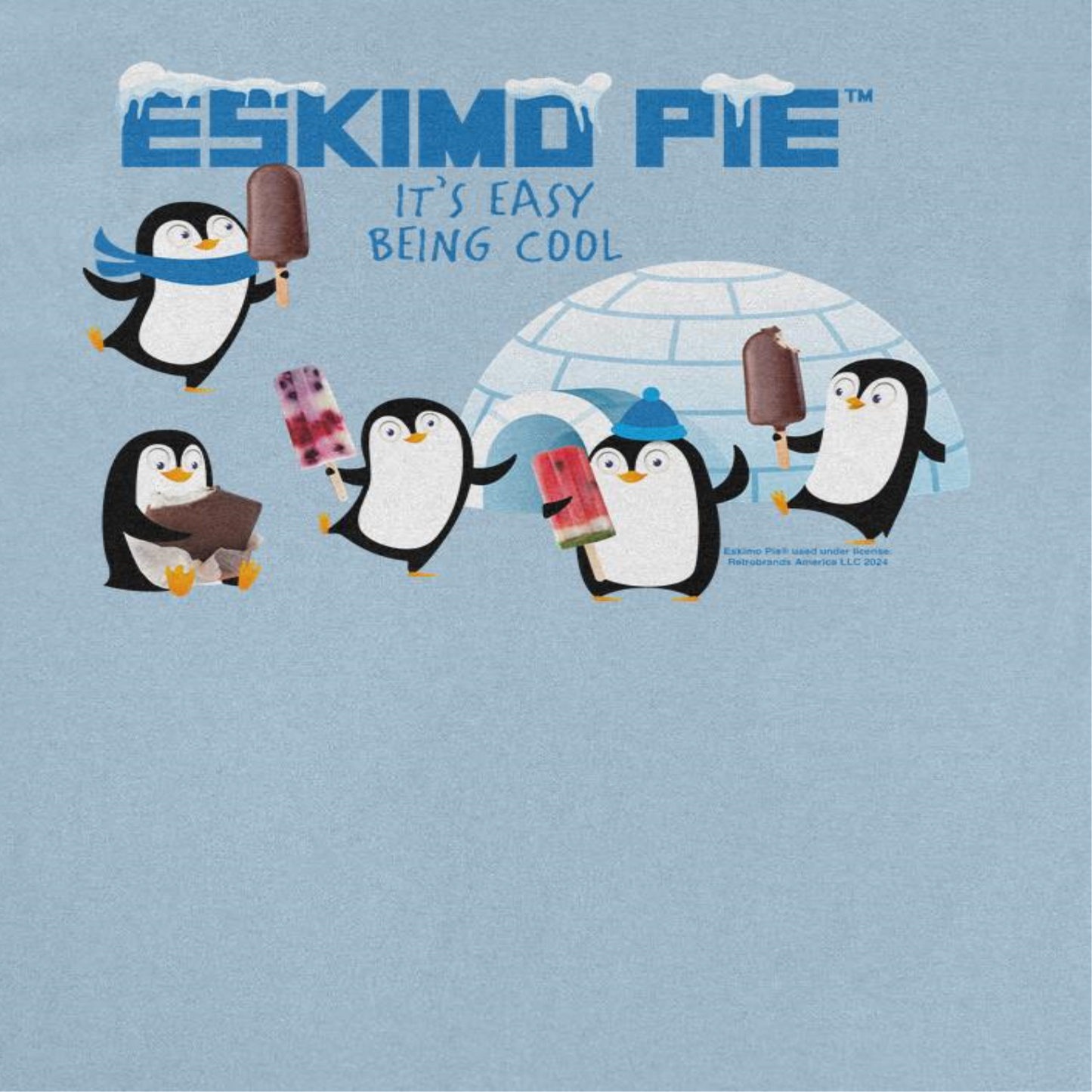 Eskimo Pie Its Easy Being Cool Retro Light Blue T-Shirt