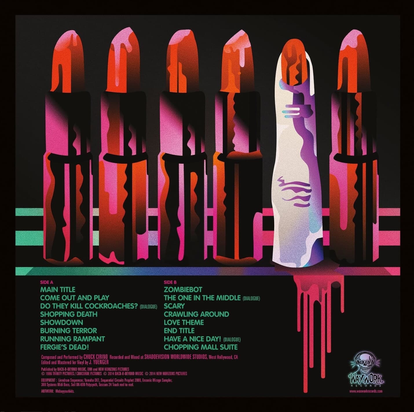 Neon Pink & Coke Bottle Green Split w/Splatter Vinyl