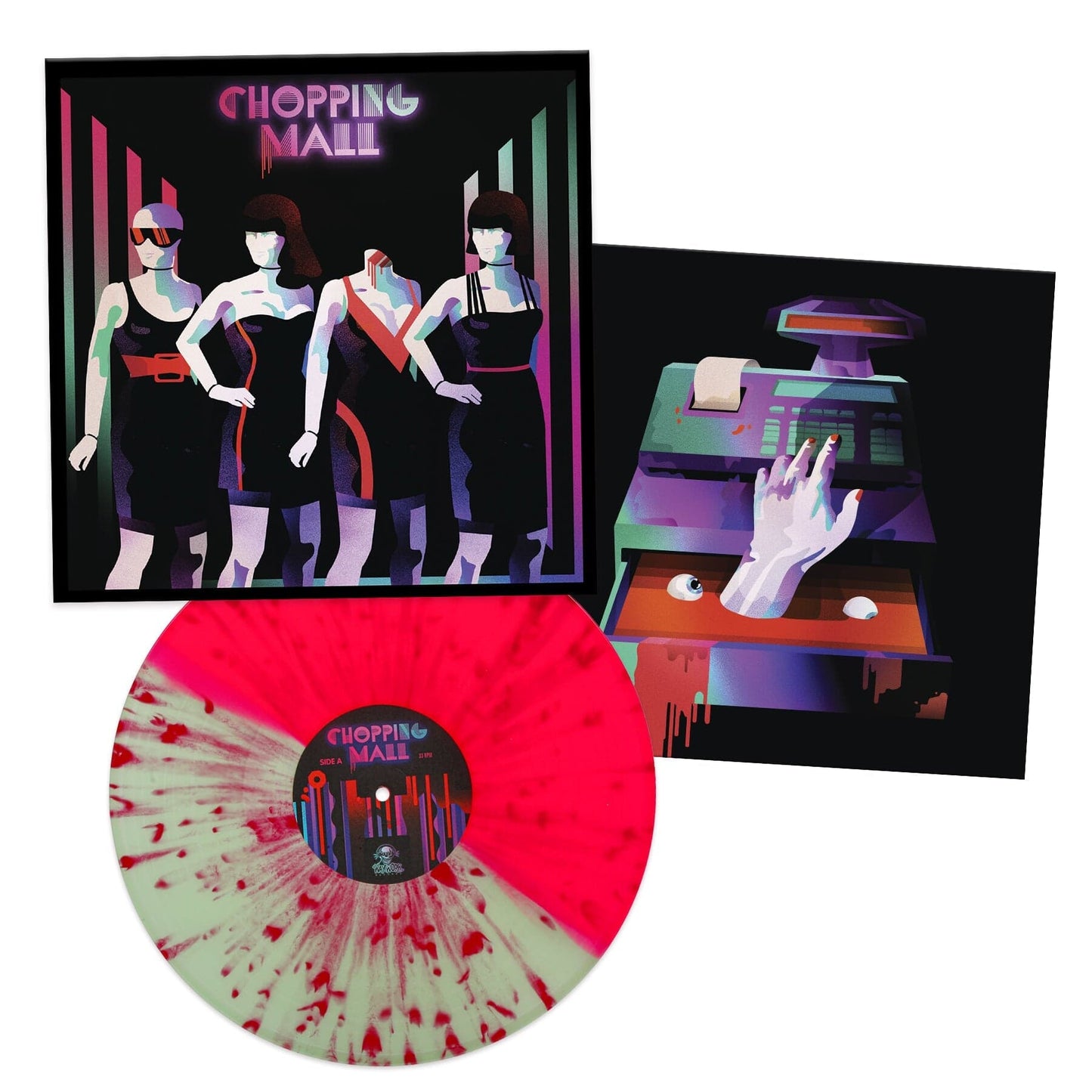 Neon Pink & Coke Bottle Green Split w/Splatter Vinyl
