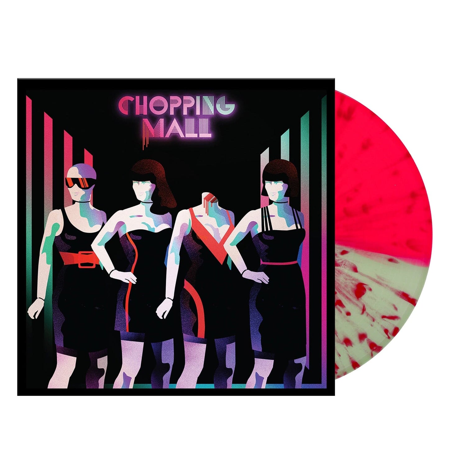 Neon Pink & Coke Bottle Green Split w/Splatter Vinyl