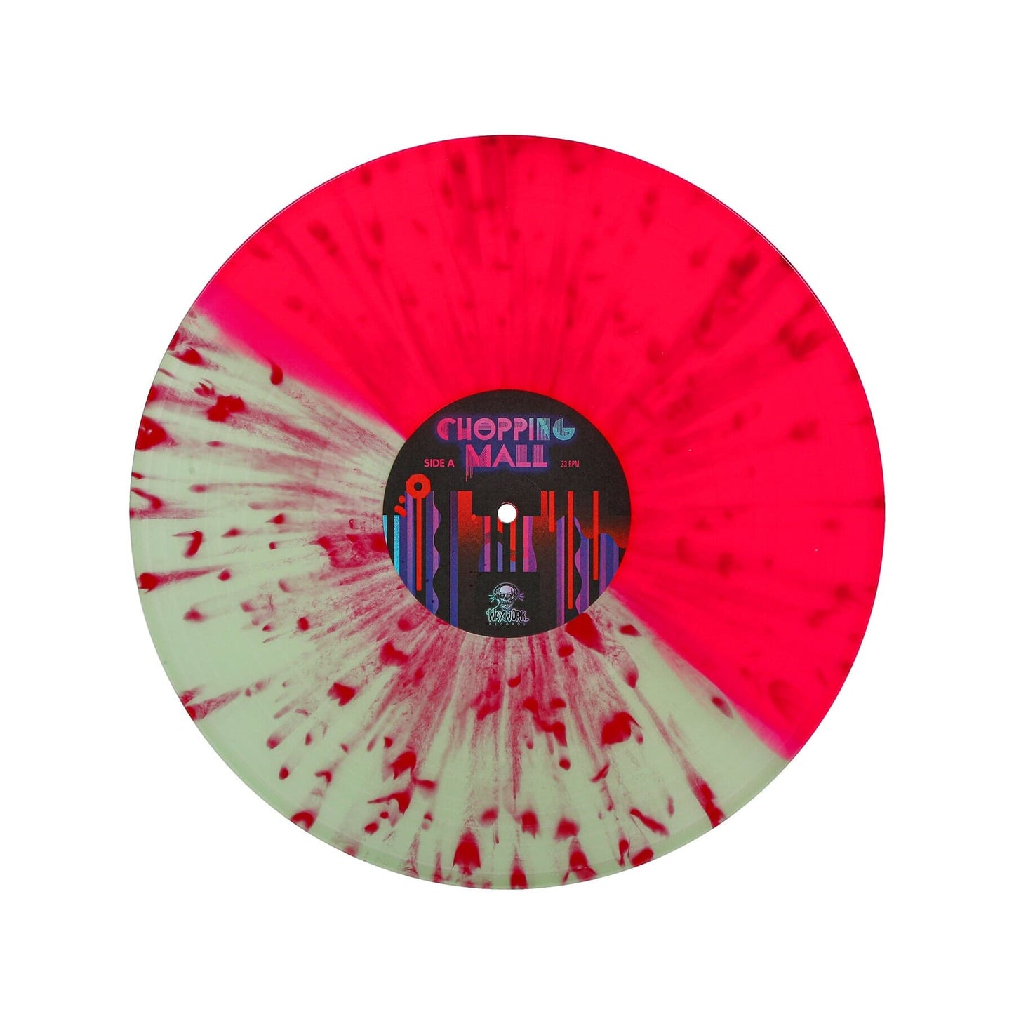Neon Pink & Coke Bottle Green Split w/Splatter Vinyl