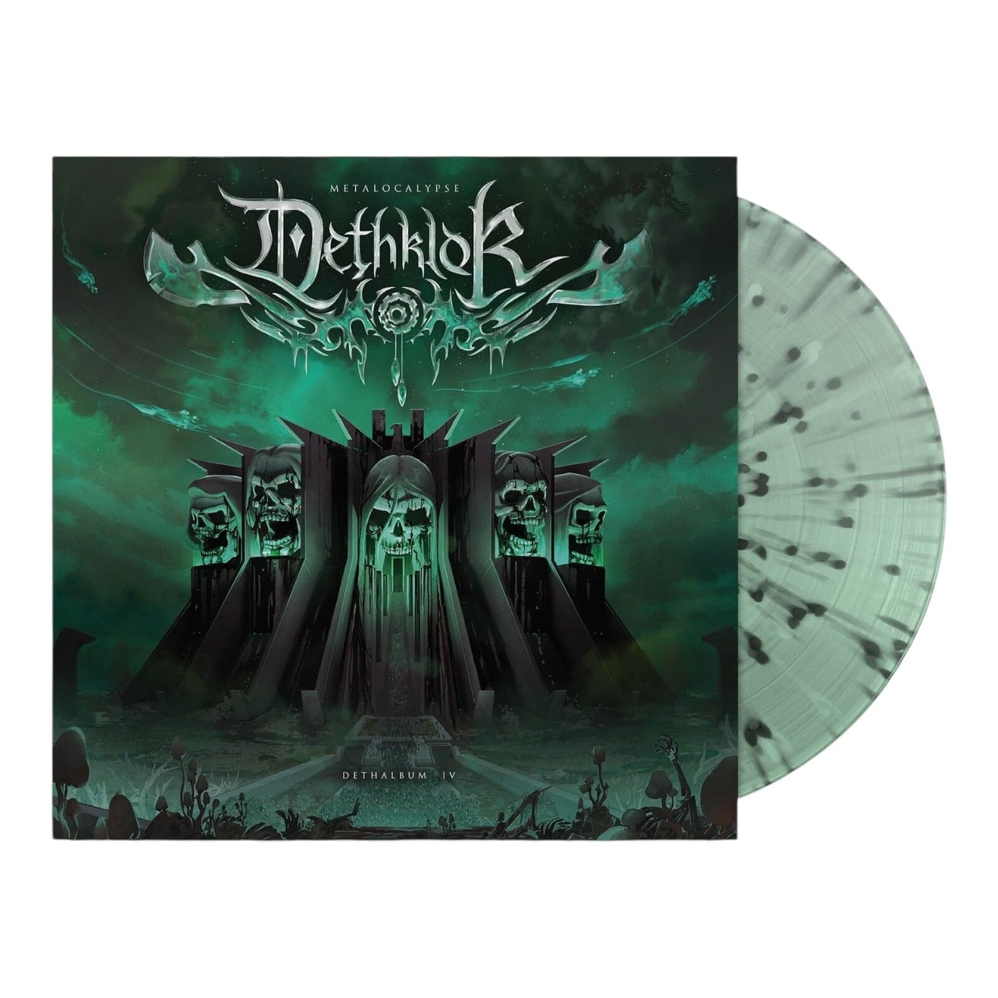 Green w/Black & Grey Splatter Vinyl