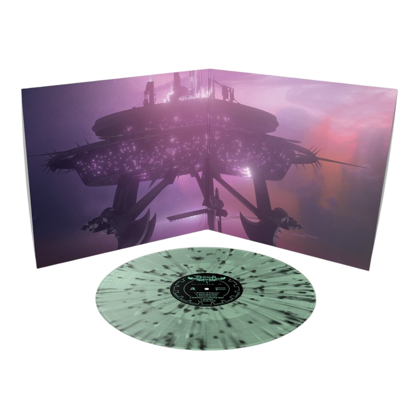 Green w/Black & Grey Splatter Vinyl