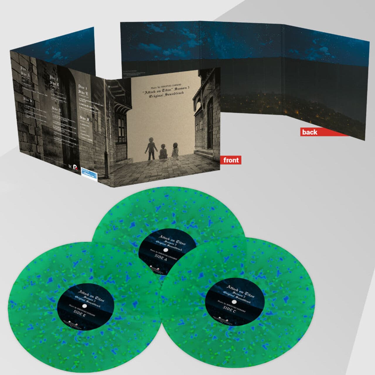 Green & Blue Splatter Vinyl