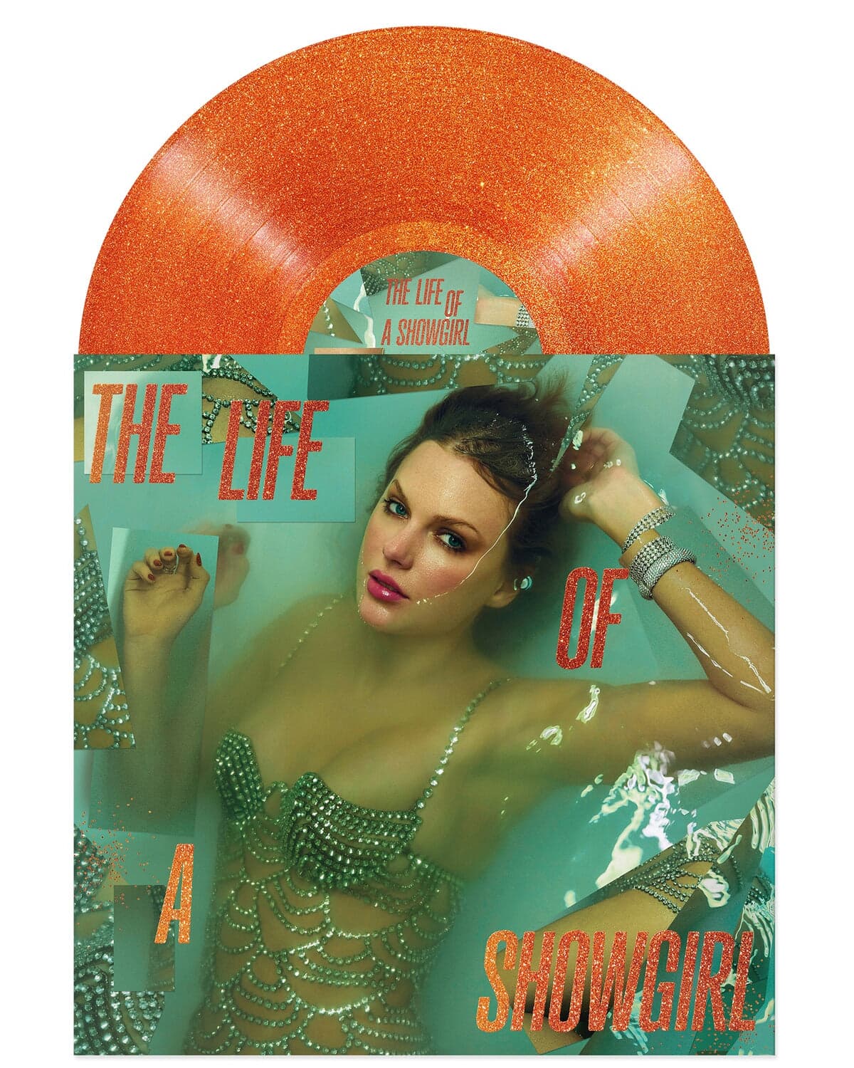 Orange Glitter Vinyl
