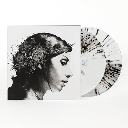 Half White/Half Crystal w/Black Splatter Vinyl