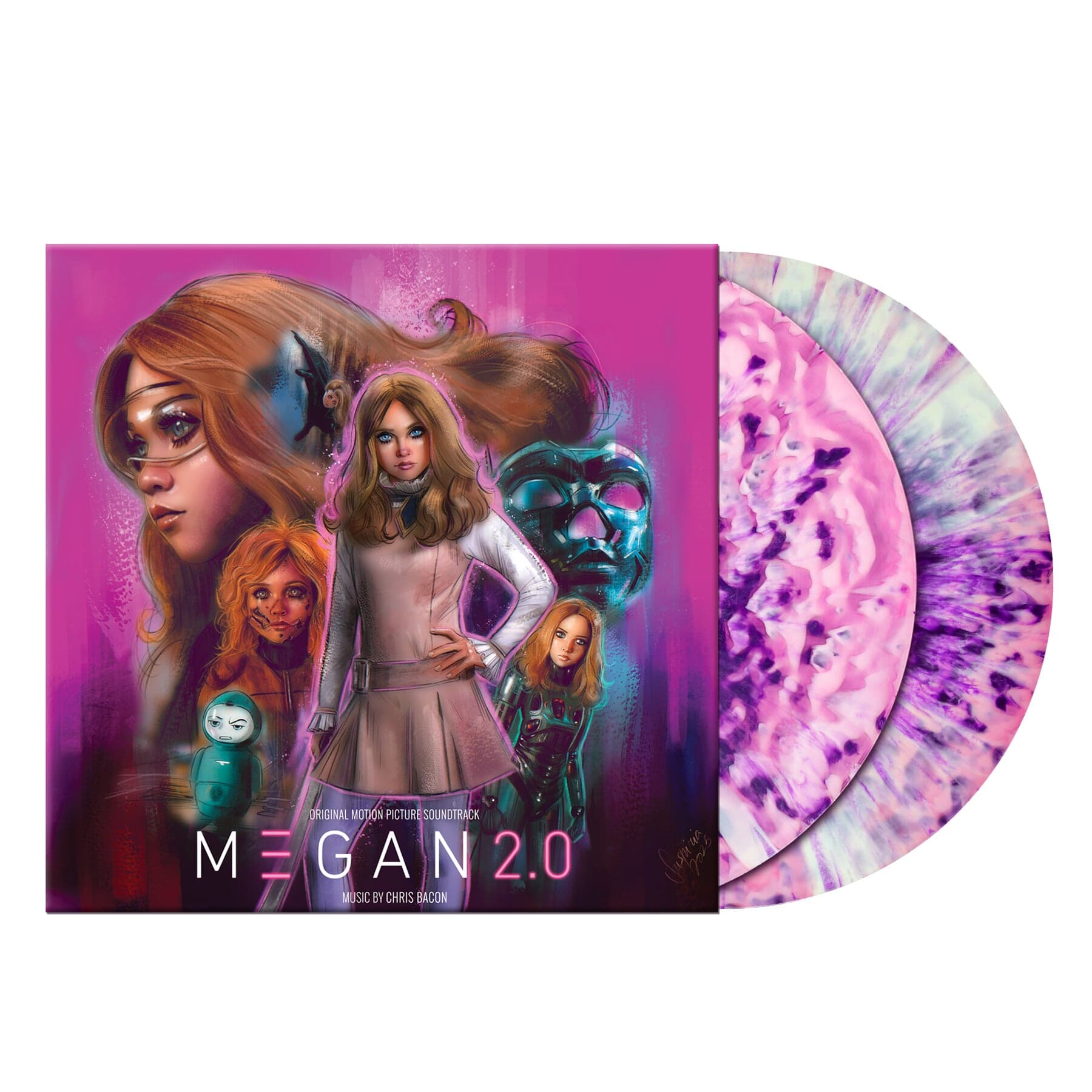 Translucent Pink & White Vinyl