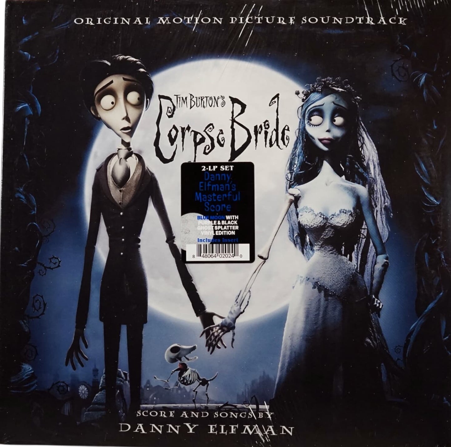 Blue Moon With Purple & Black Ghost Splatter Vinyl