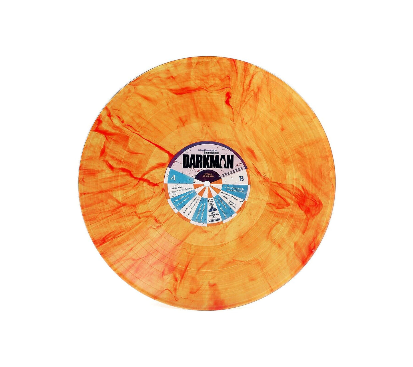 Fluorescent Orange w/Red Swirl Vinyl