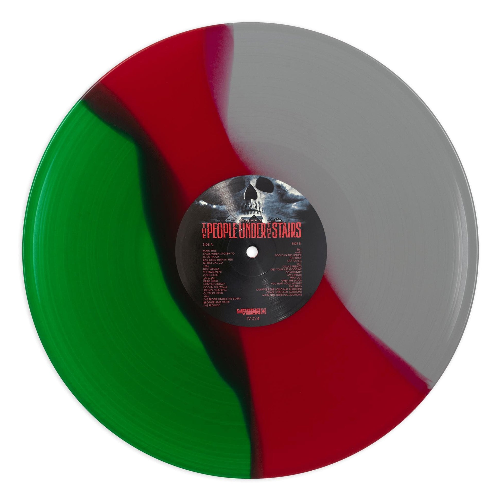 Red & Green Clear Tri Color Stripe Vinyl