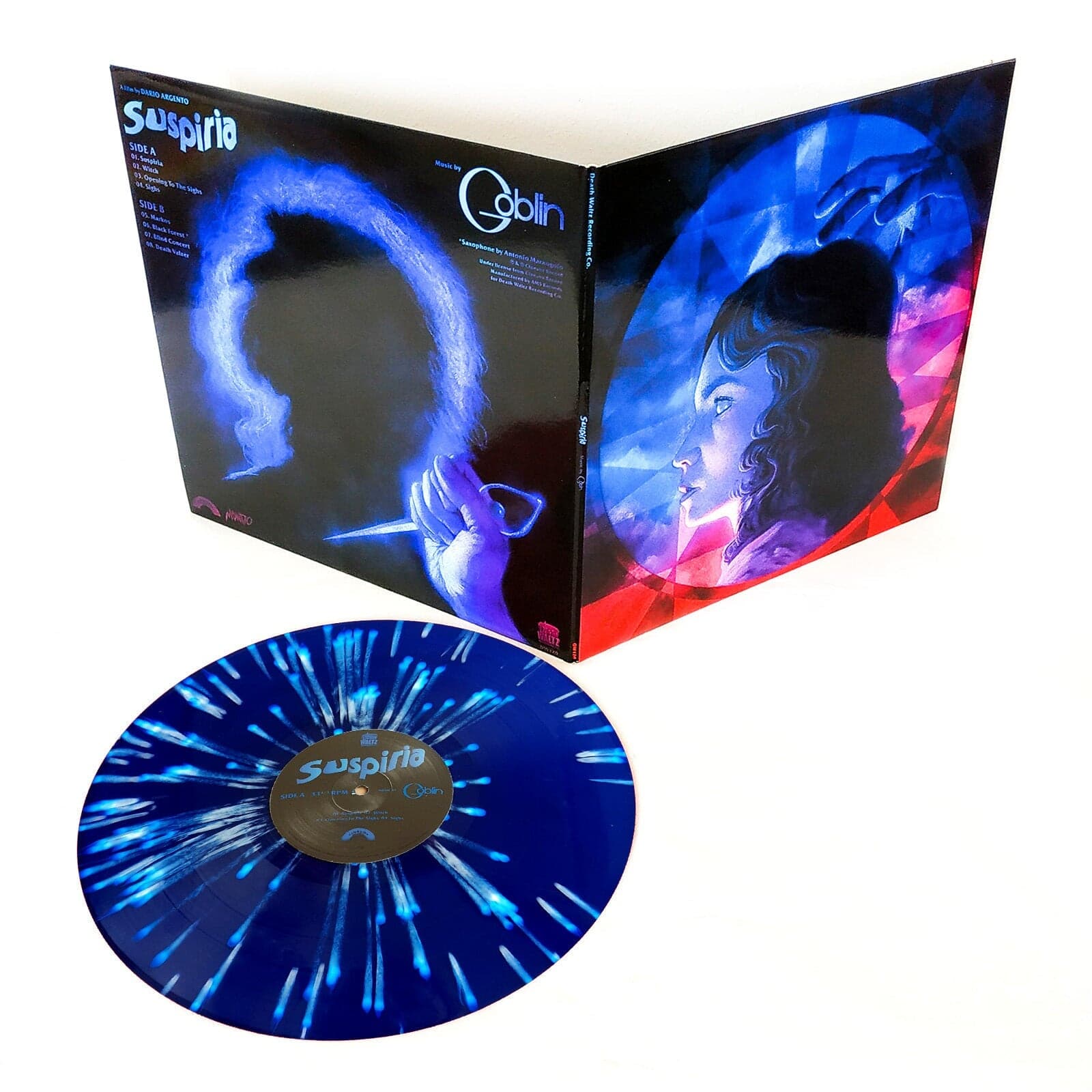 Blue & White Splatter Vinyl