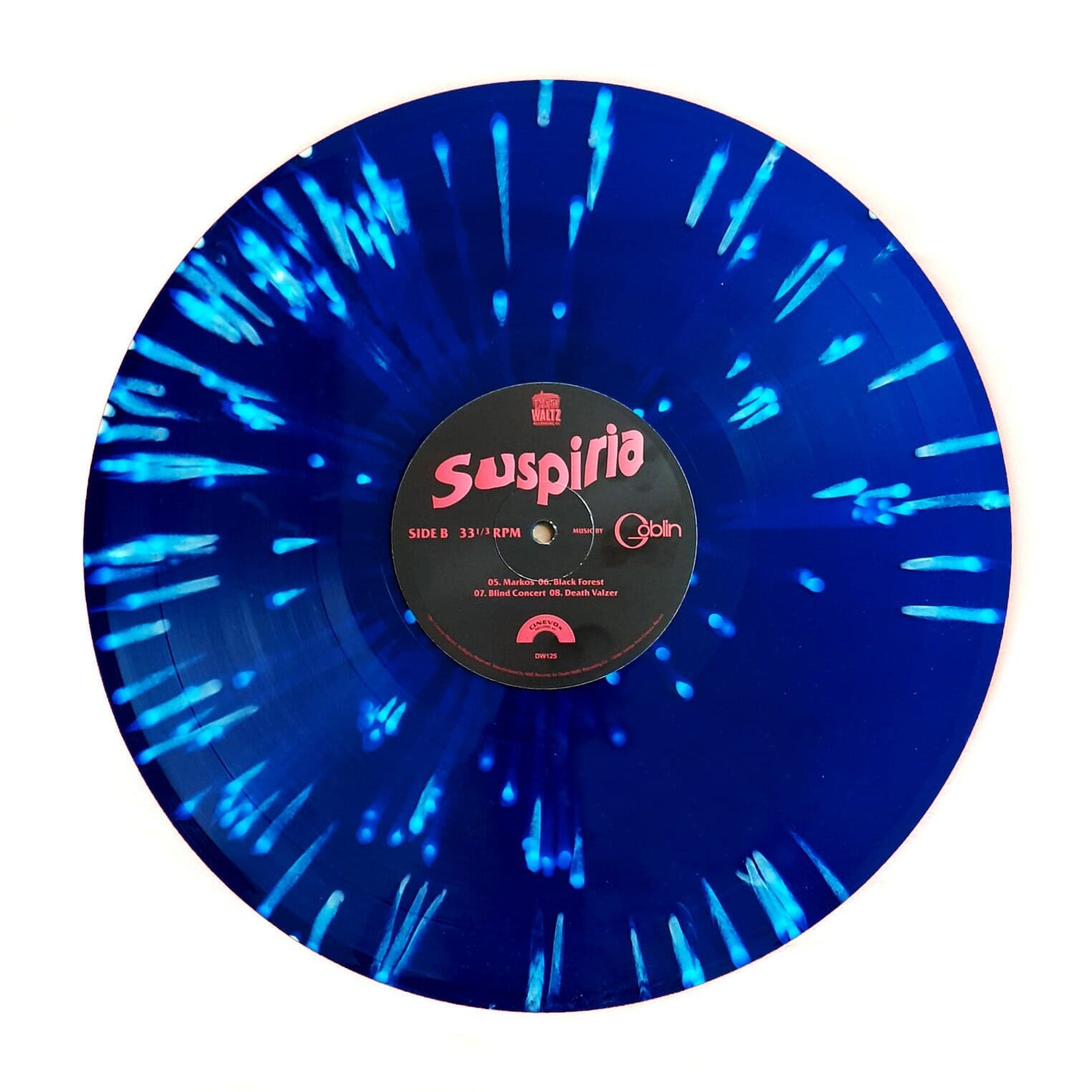 Blue & White Splatter Vinyl