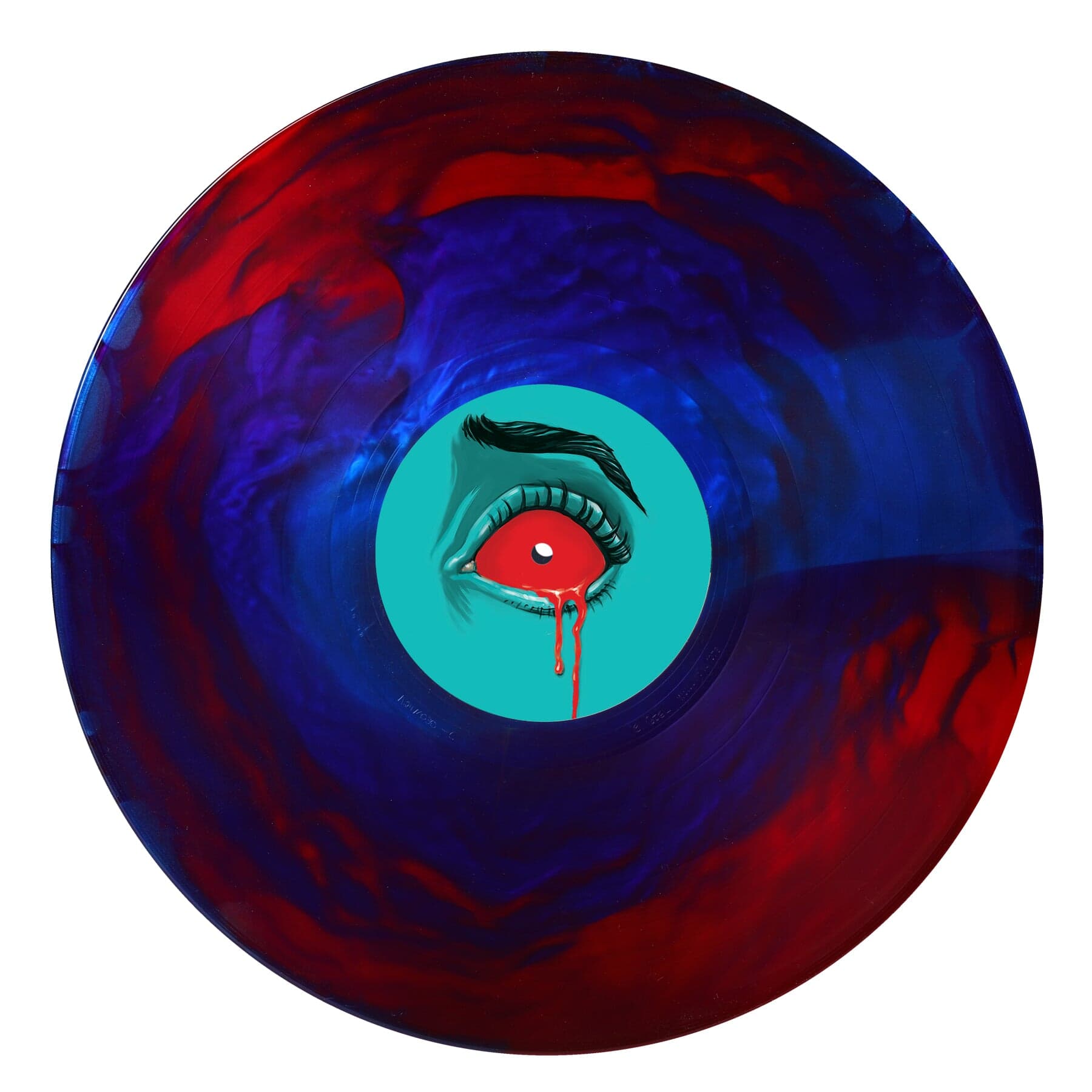 Metallic Red & Blue Swirl Vinyl