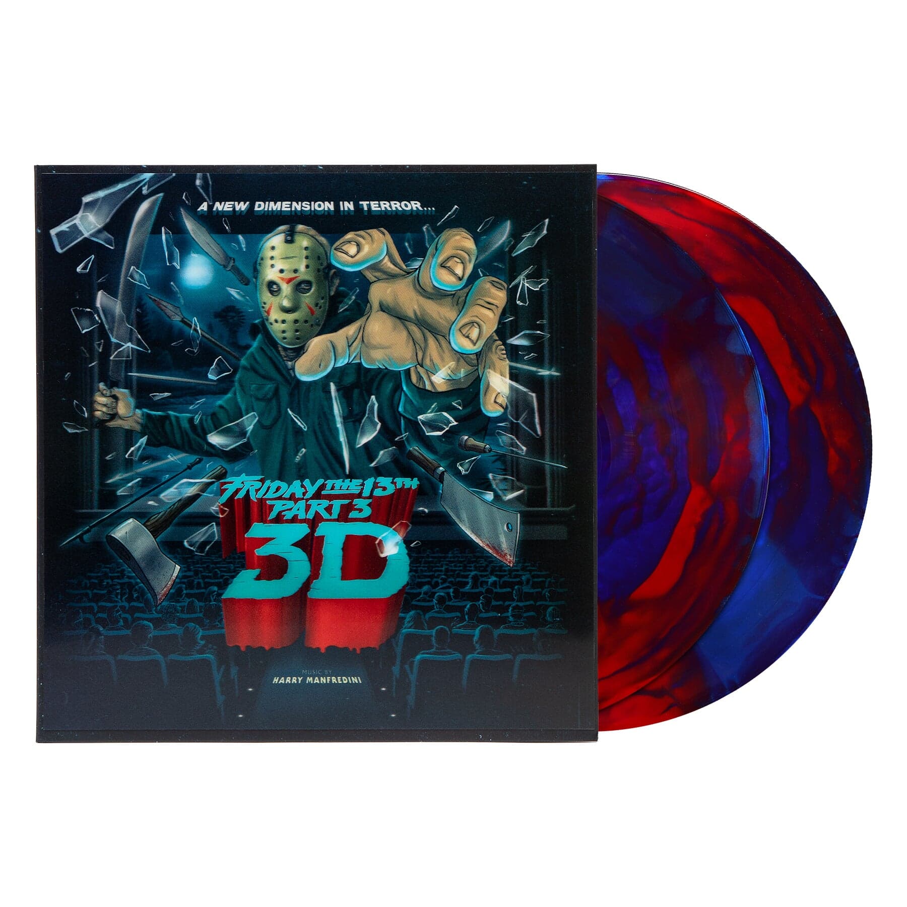 Metallic Red & Blue Swirl Vinyl