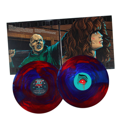 Metallic Red & Blue Swirl Vinyl
