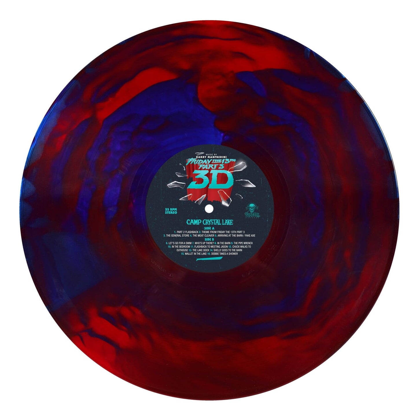 Metallic Red & Blue Swirl Vinyl