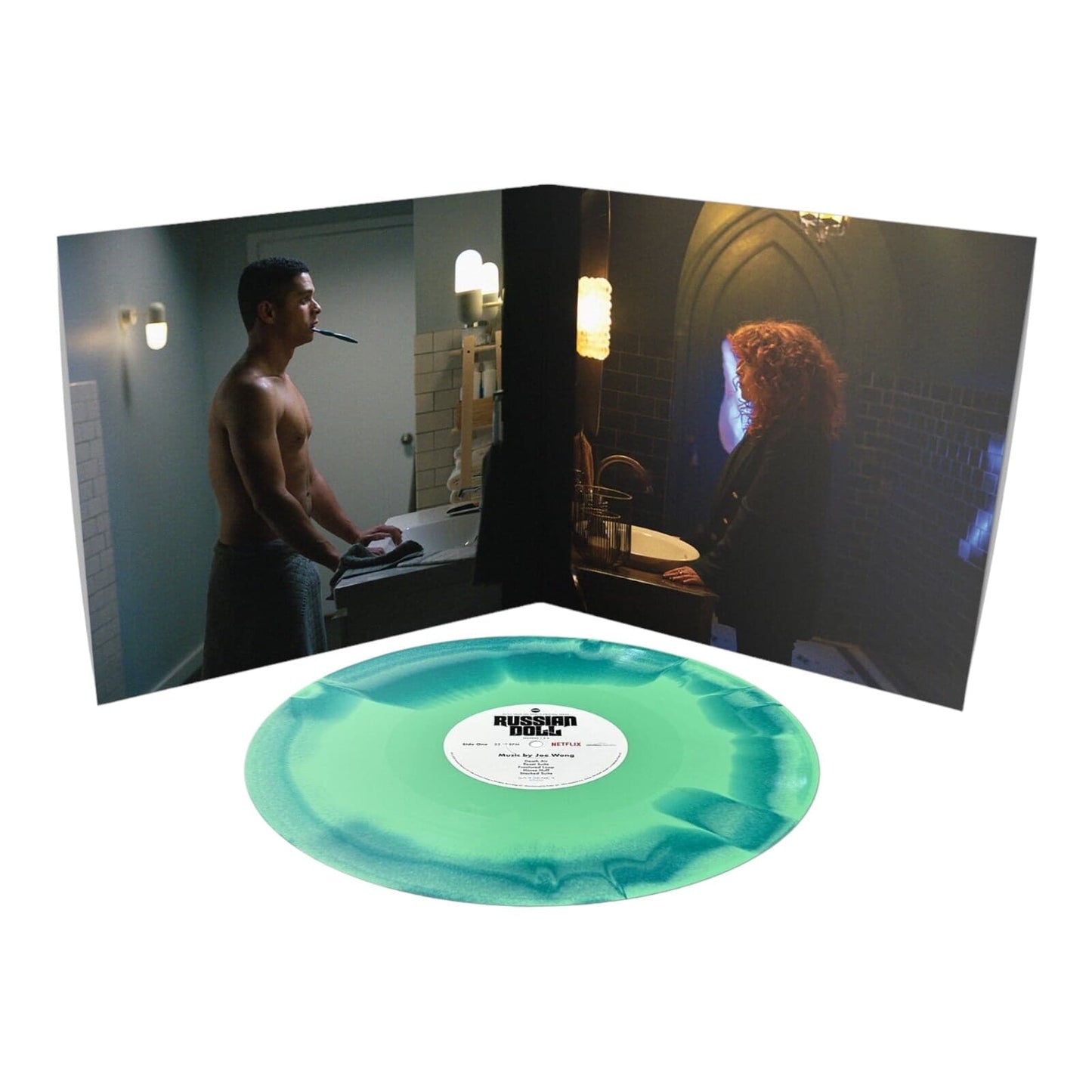 Green & Blue Swirl Vinyl