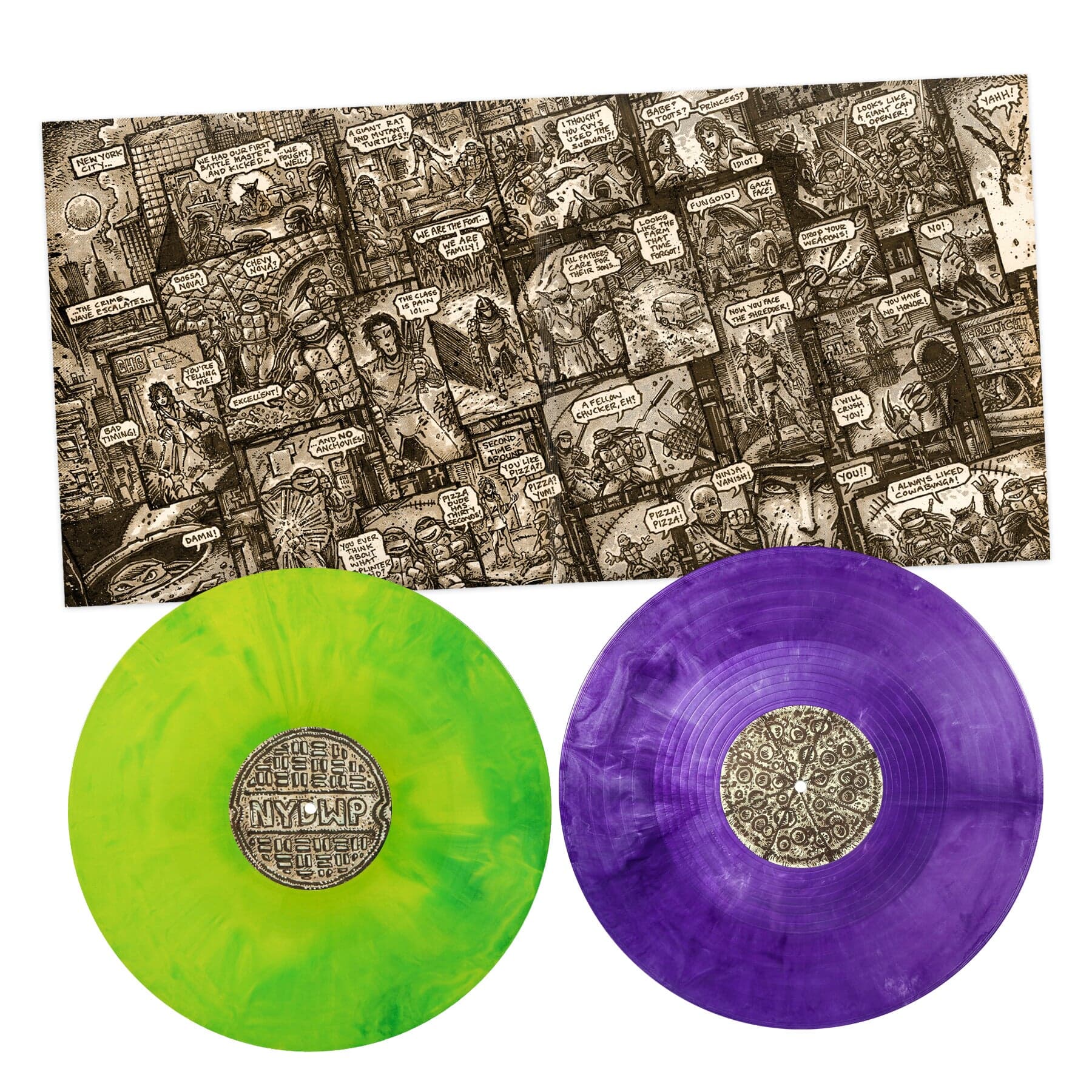 Ninja Turtle Green & Shredder Purple Swirl Vinyl