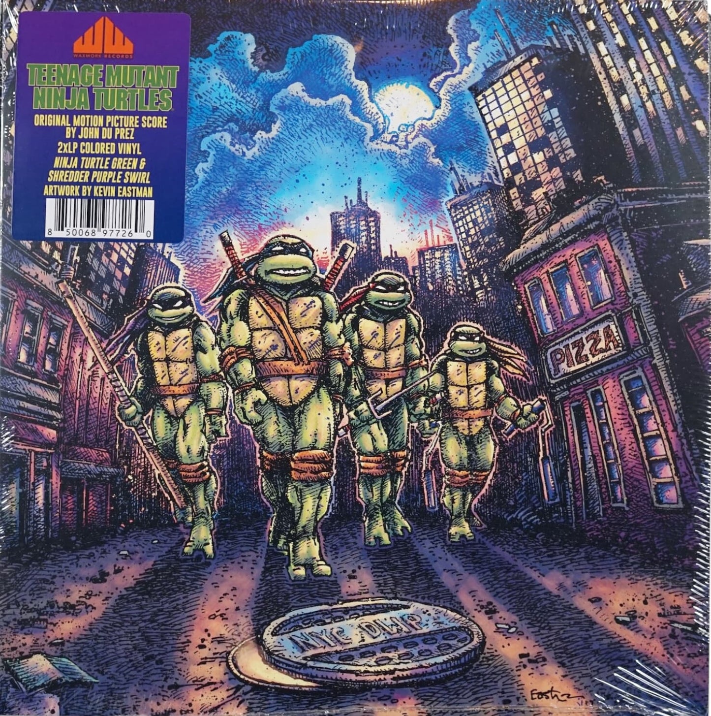 Ninja Turtle Green & Shredder Purple Swirl Vinyl