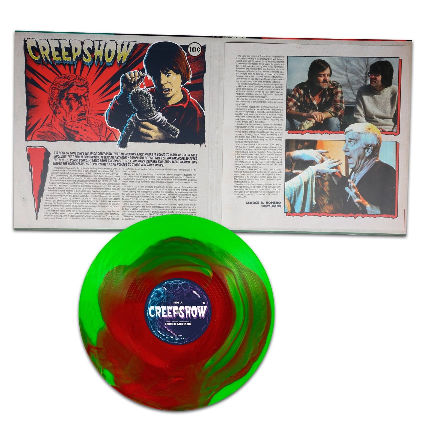 Meteor Green & Blood Red Swirl Vinyl