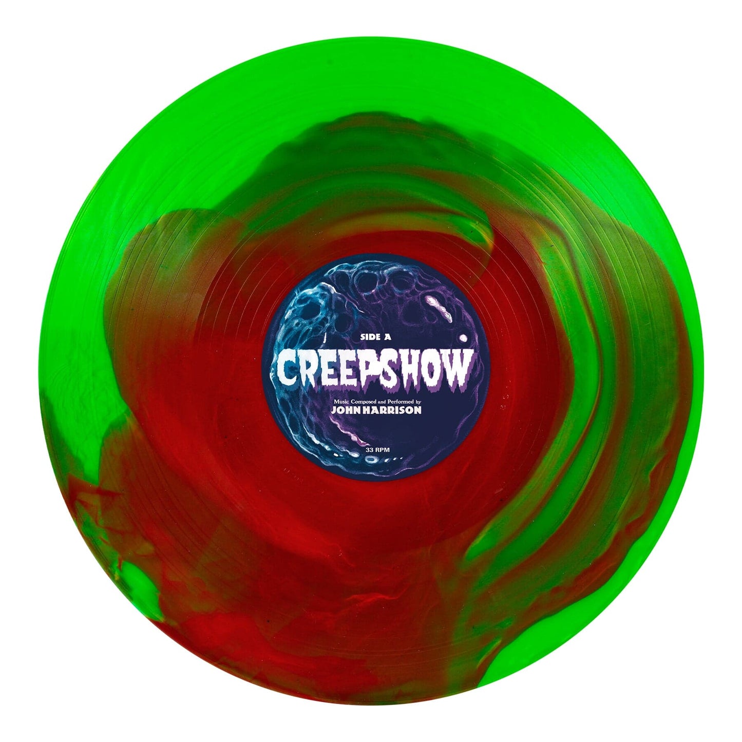 Meteor Green & Blood Red Swirl Vinyl