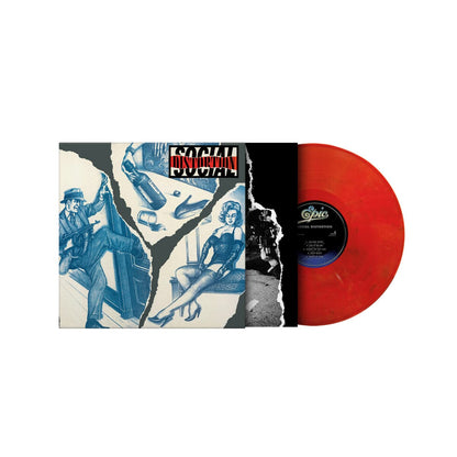 Translucent Red, Black & White Marble Vinyl