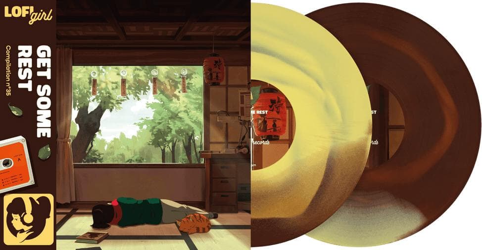 Brown & Yellow Marble Vinyl